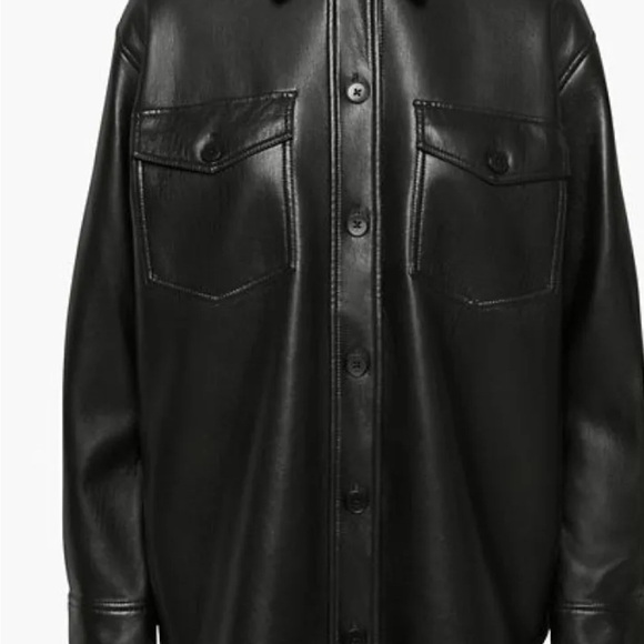 Women's Black Leather Jacket - Picture 3 of 3